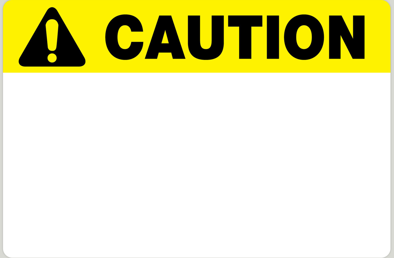 LabelTac 4 and Pro Model Die-Cut Caution OSHA Header Roll